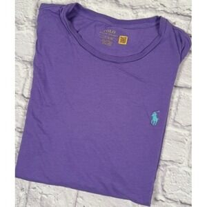 Polo Ralph Lauren T-Shirt Mens Large Purple Crew Neck Short Sleeve Logo Tagless